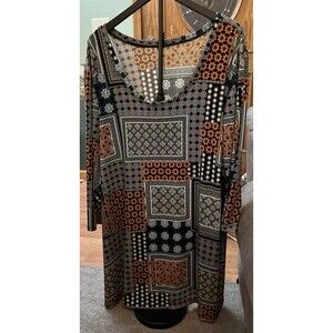 FASHQUE STUDIO Tunic Top 3X(26/28) Multicolor Long